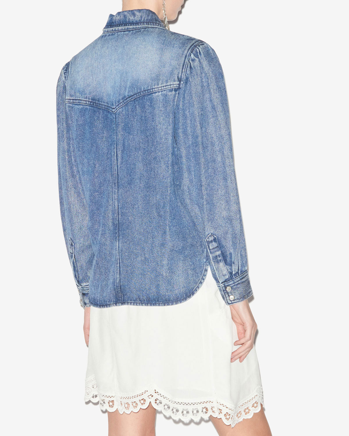 Camicia in chambray tahisia - Blu - Woman - 4