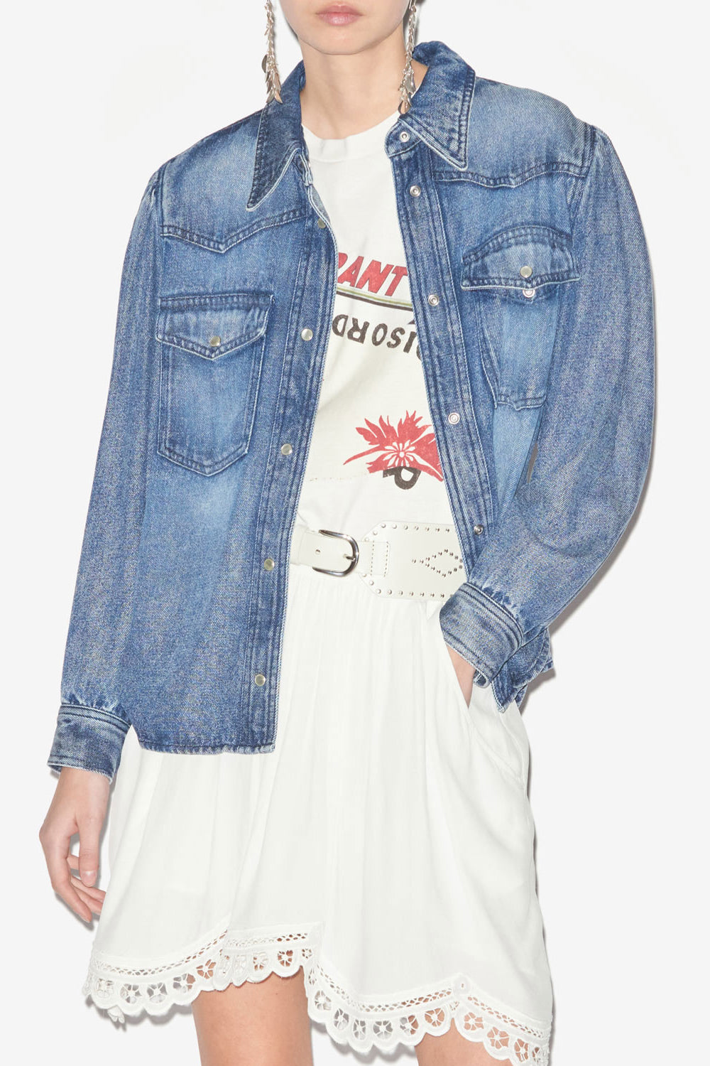 Camicia in chambray tahisia - Blu - Woman - 4