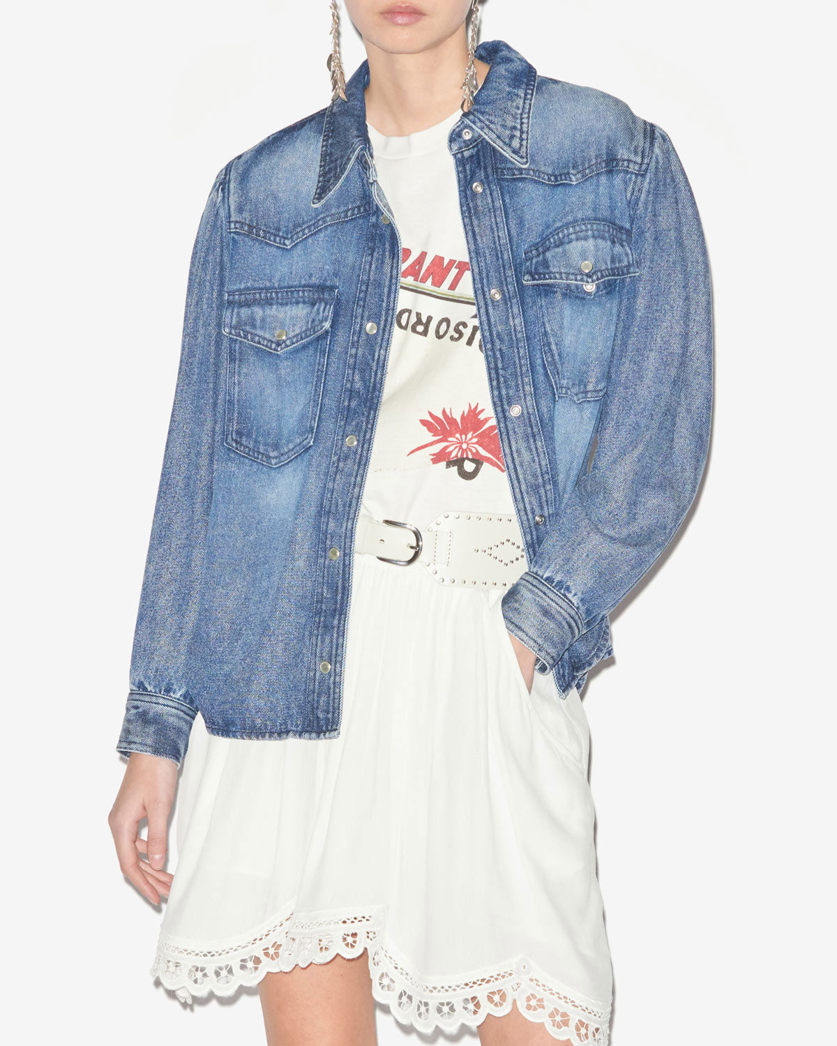 Camicia in chambray tahisia - Blu - Woman - 3