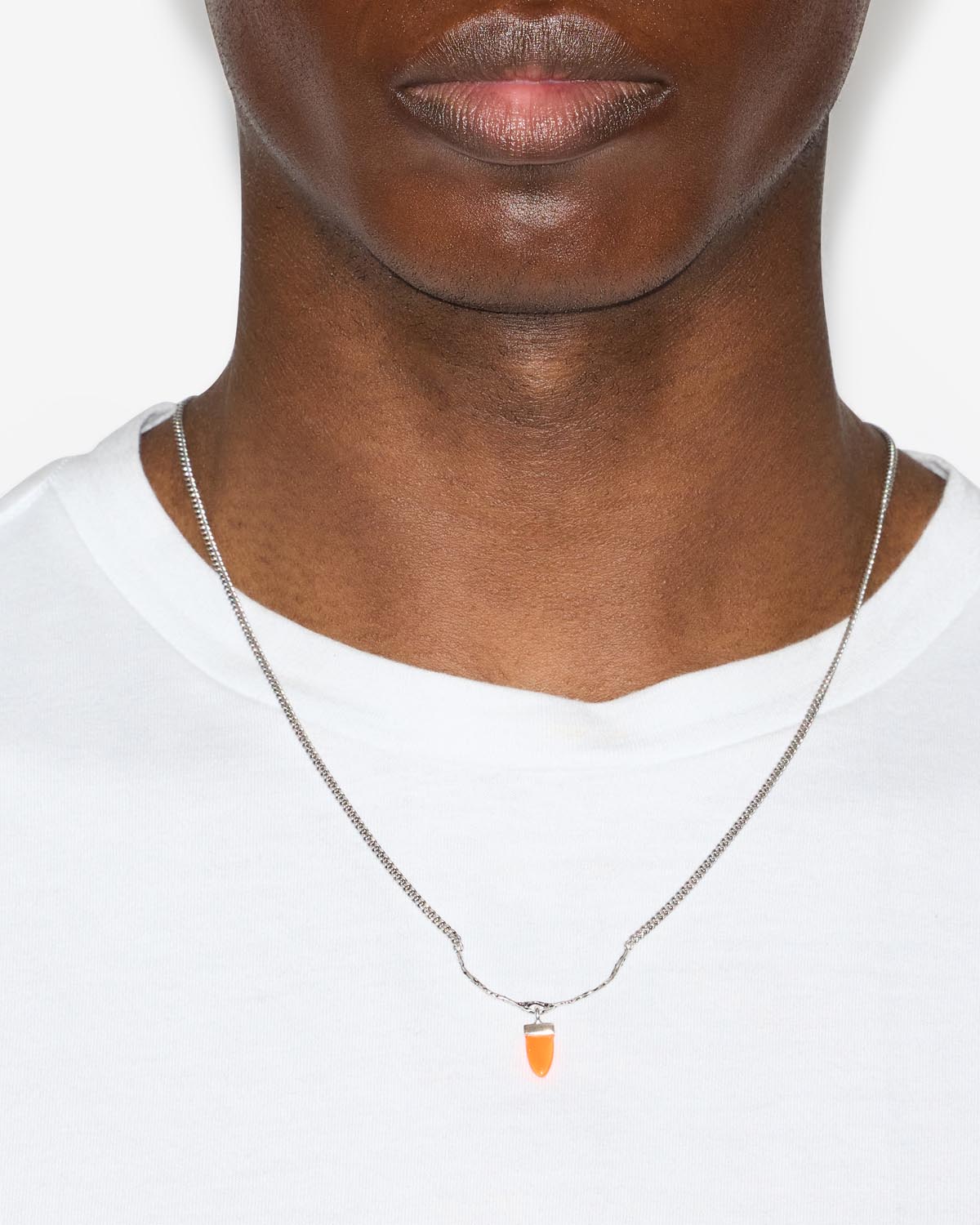 Naya necklace Man Orange-silver 1