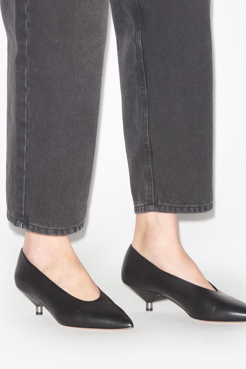 Ebisa calfskin leather pumps - Black - Woman - 5