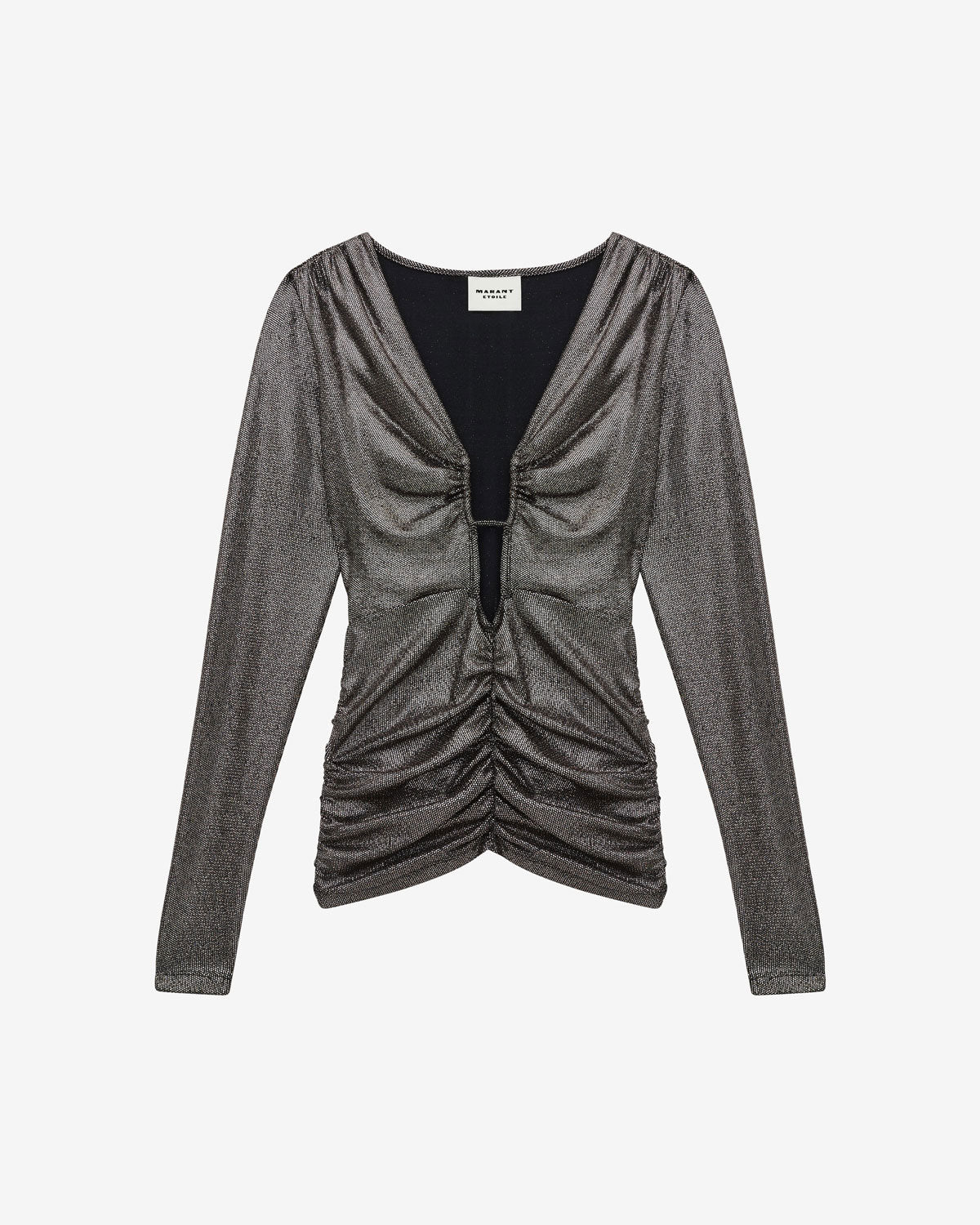 Buffy top Woman Metallic black 1