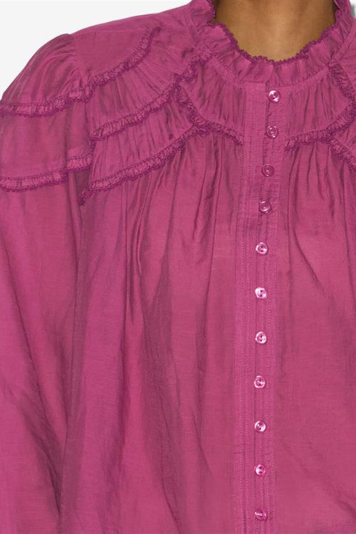 Christa gathered cotton blouse - Pink - Woman - 3