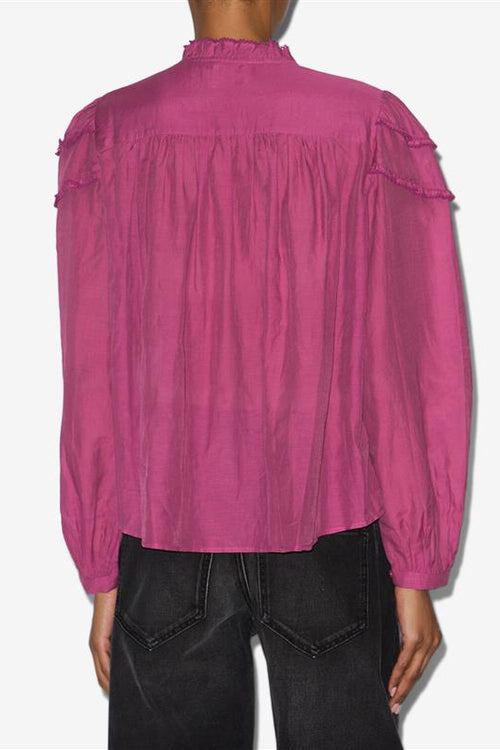 Christa gathered cotton blouse - Pink - Woman - 5