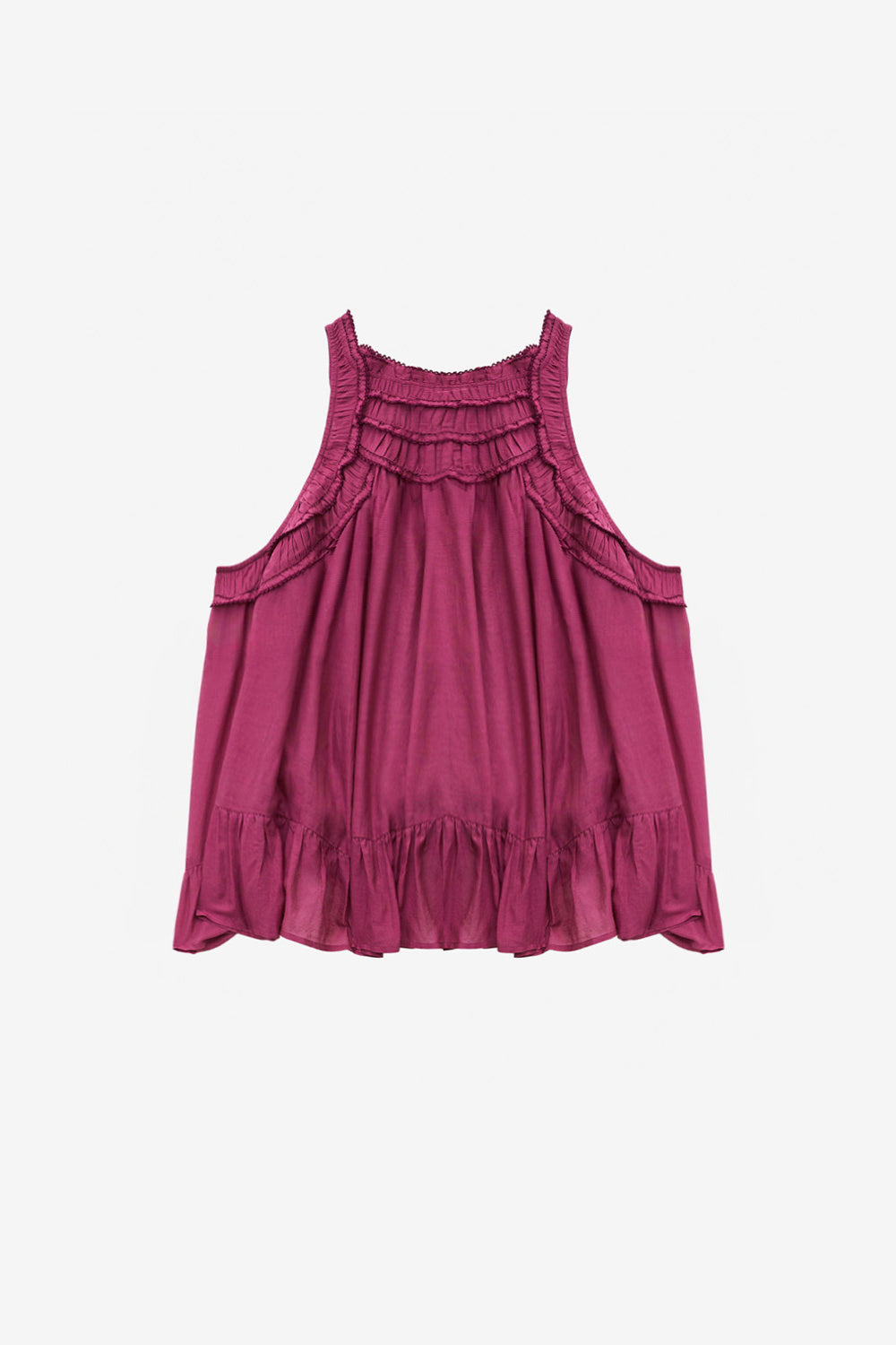 Top carlee in cotone arricciato - Rosa - Woman - 1