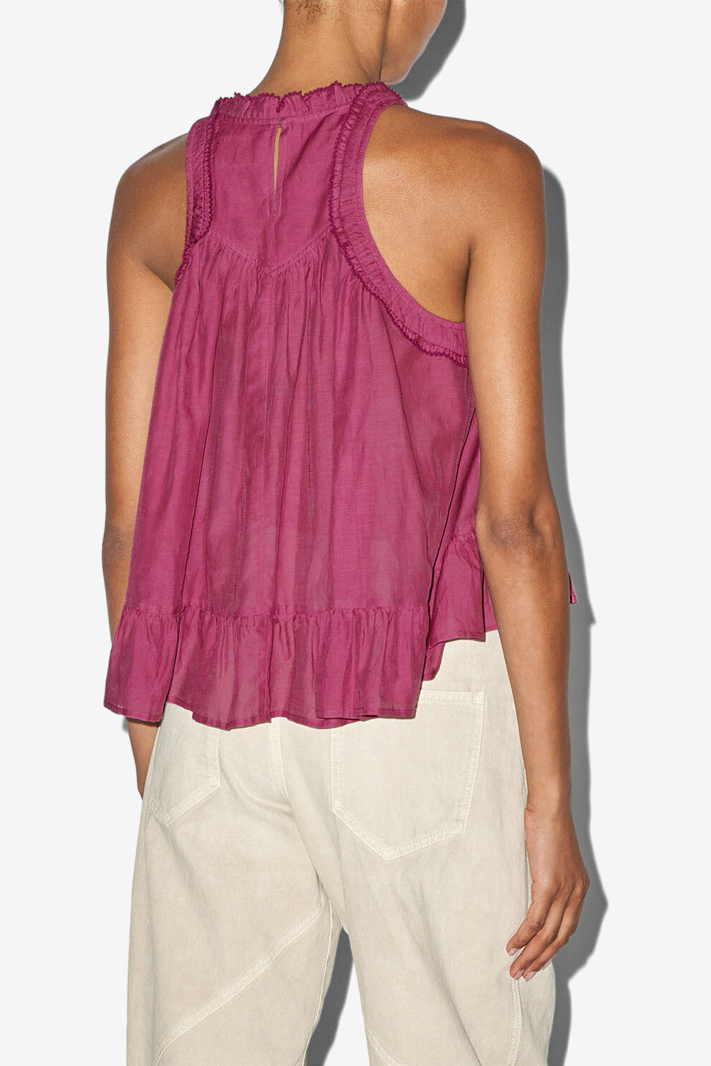 Top carlee in cotone arricciato - Rosa - Woman - 3