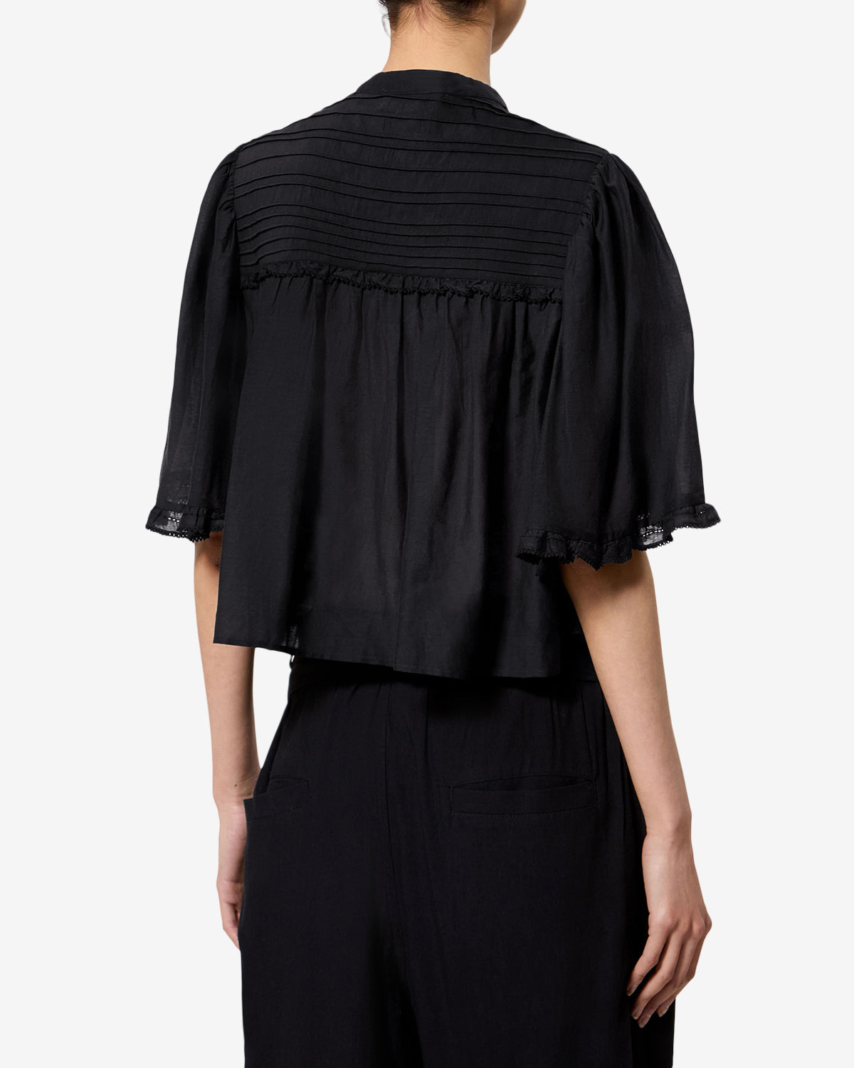 Douna Top Woman black | ISABEL MARANT Official online store