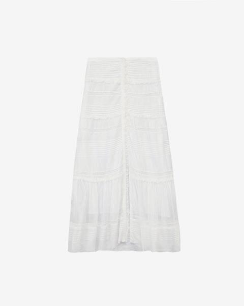 ワンピース ISABEL MARANT Women Mid Skirts RO0180FAA3K14I 20WH WHITE 24AJU0214FA-B3J06E-20WH-