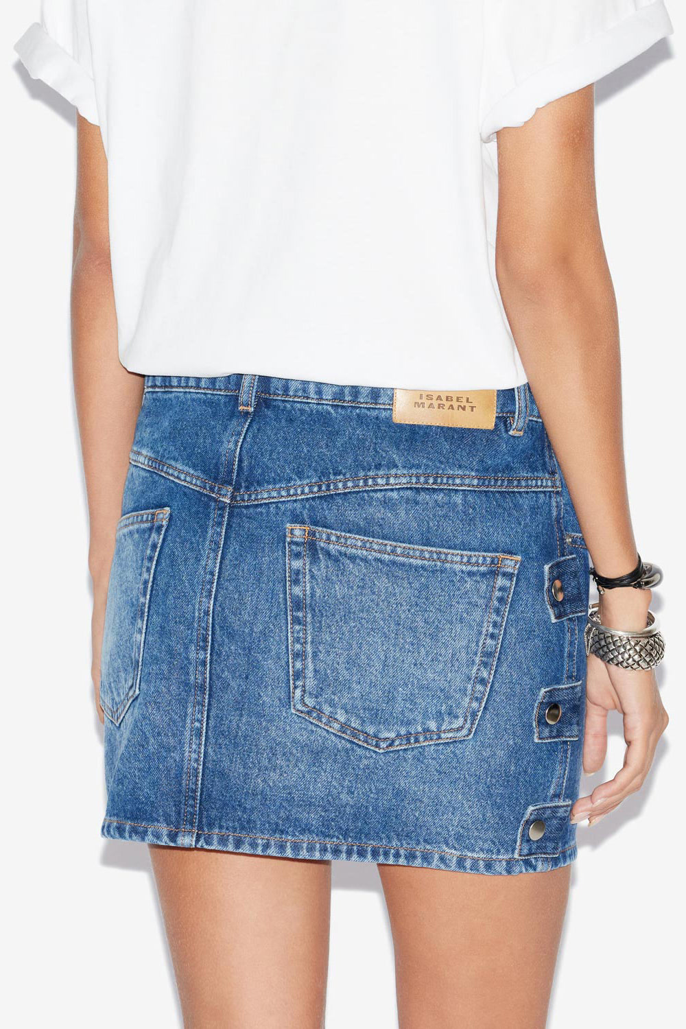 Falda stessy corta vaquera - Azul - Woman - 5