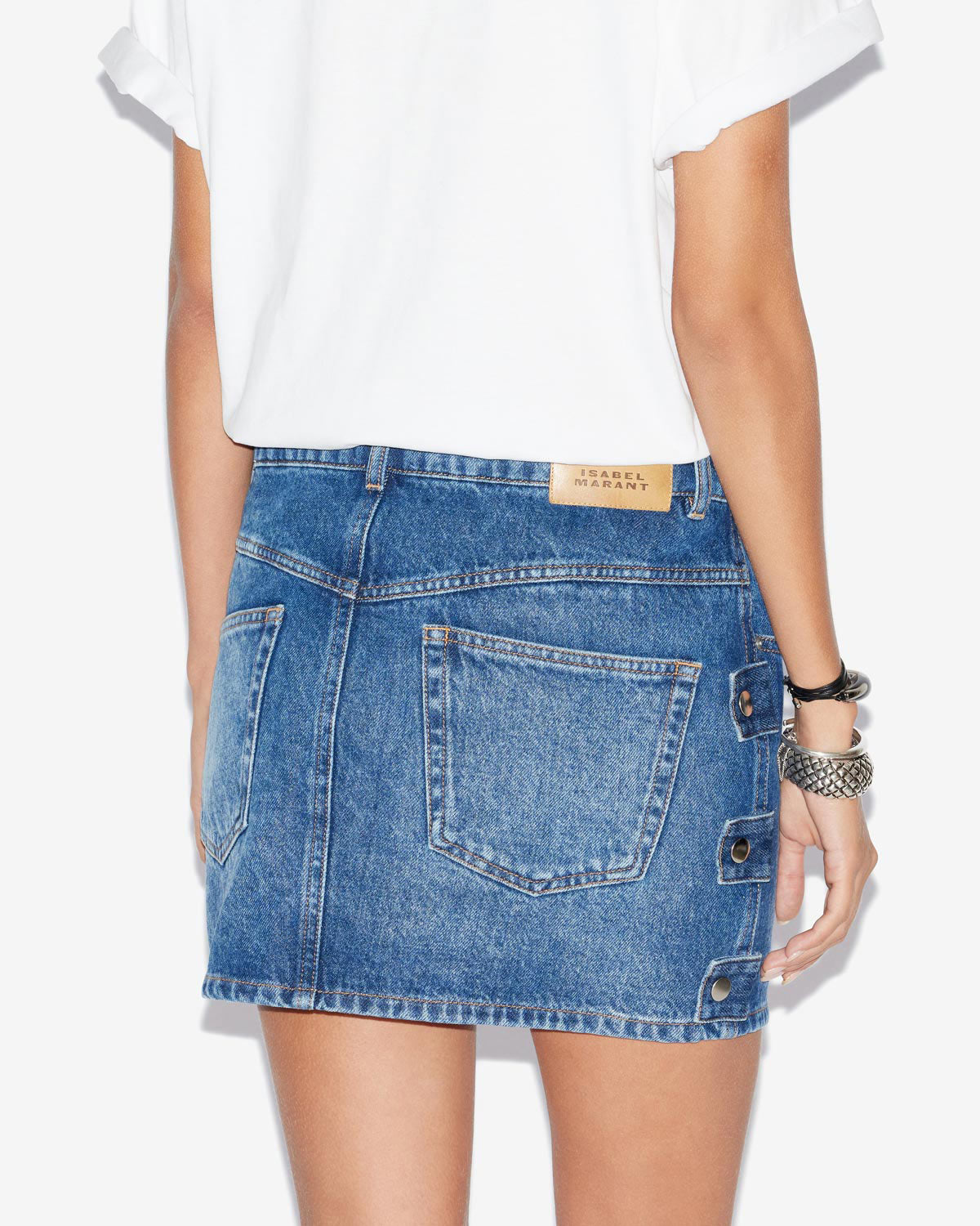 Stessy short denim skirt - Blue - Woman - 4