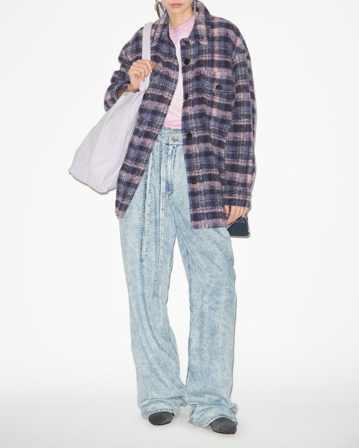 Harveli コート Woman Lilac-navy 4