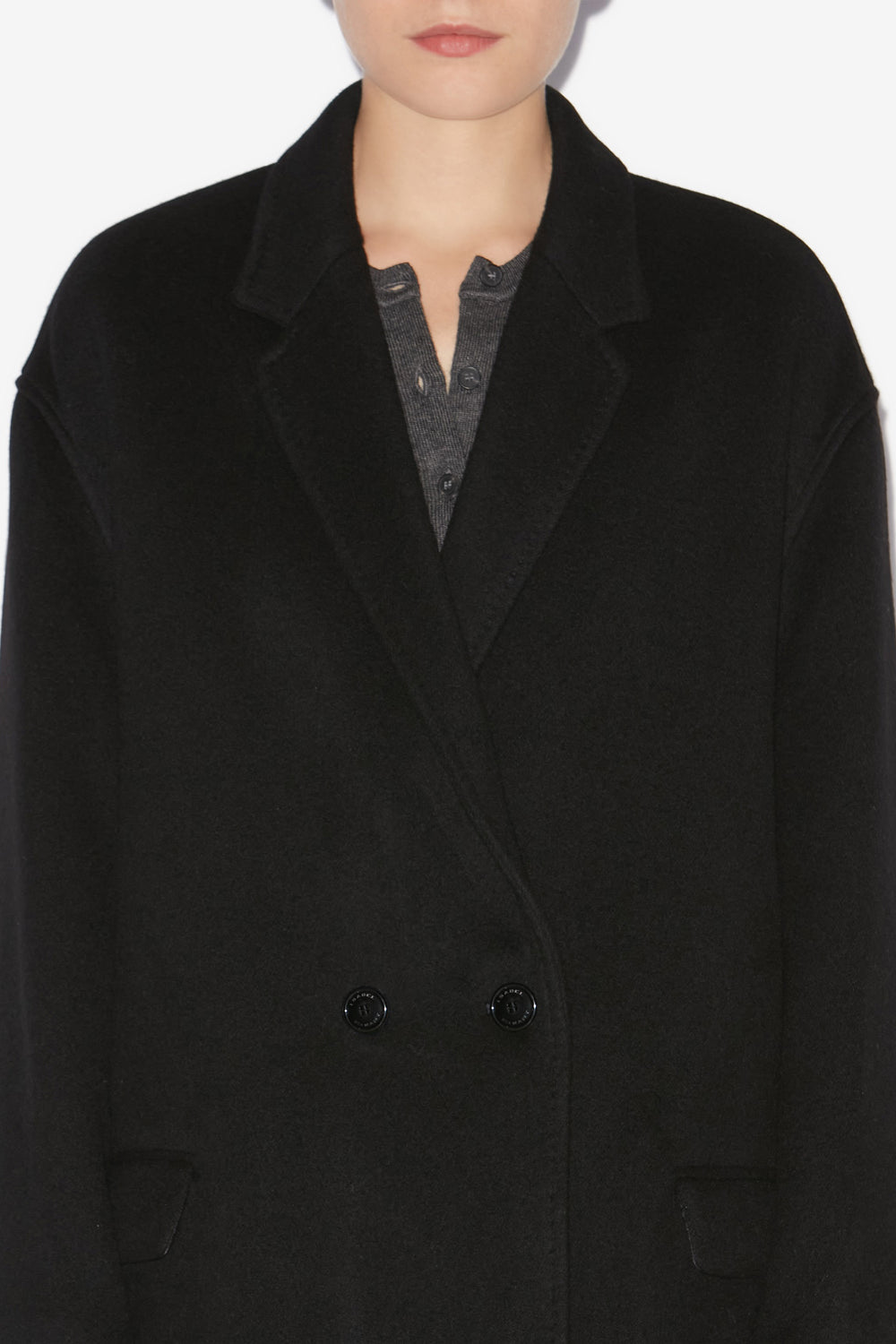 Cappotto efegozi in lana e cashmere tinta unita - Nero - Woman - 3