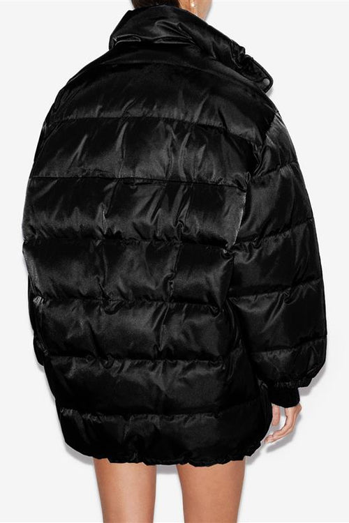 Cappotto in piumino belize tinta unita medio-lungo - Nero - Woman - 4