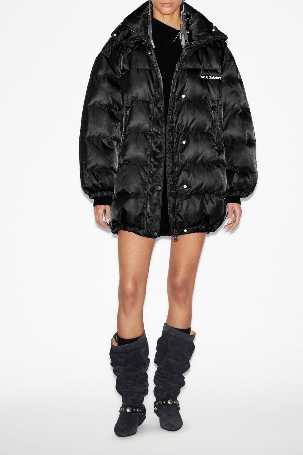 Cappotto in piumino belize tinta unita medio-lungo - Nero - Woman - 2