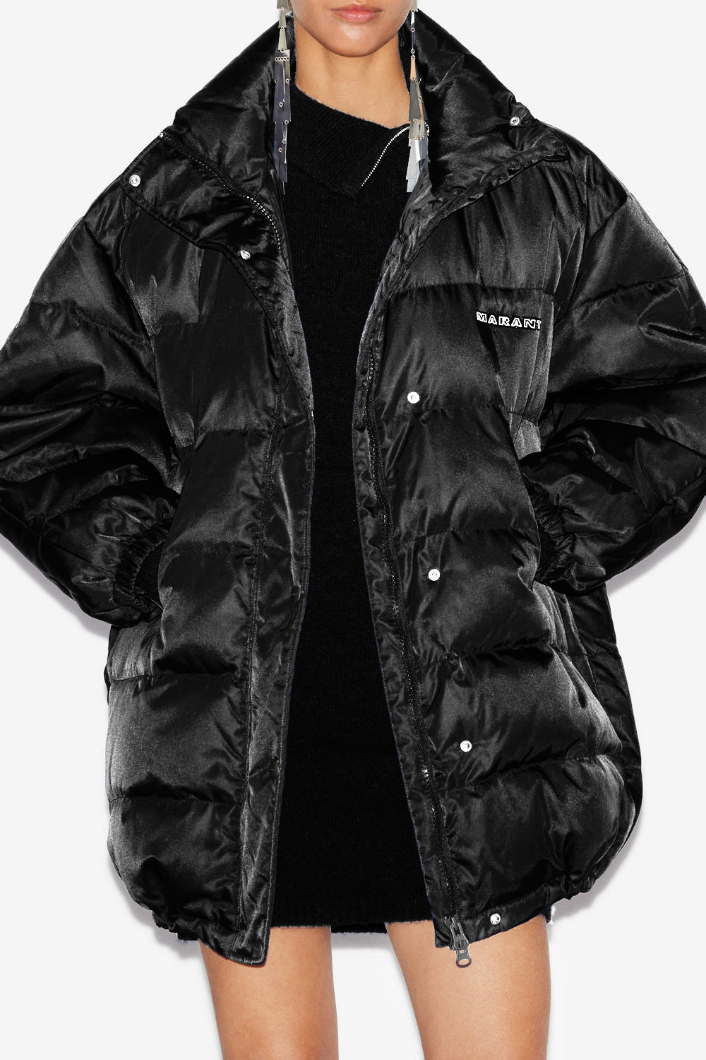 Cappotto in piumino belize tinta unita medio-lungo - Nero - Woman - 3