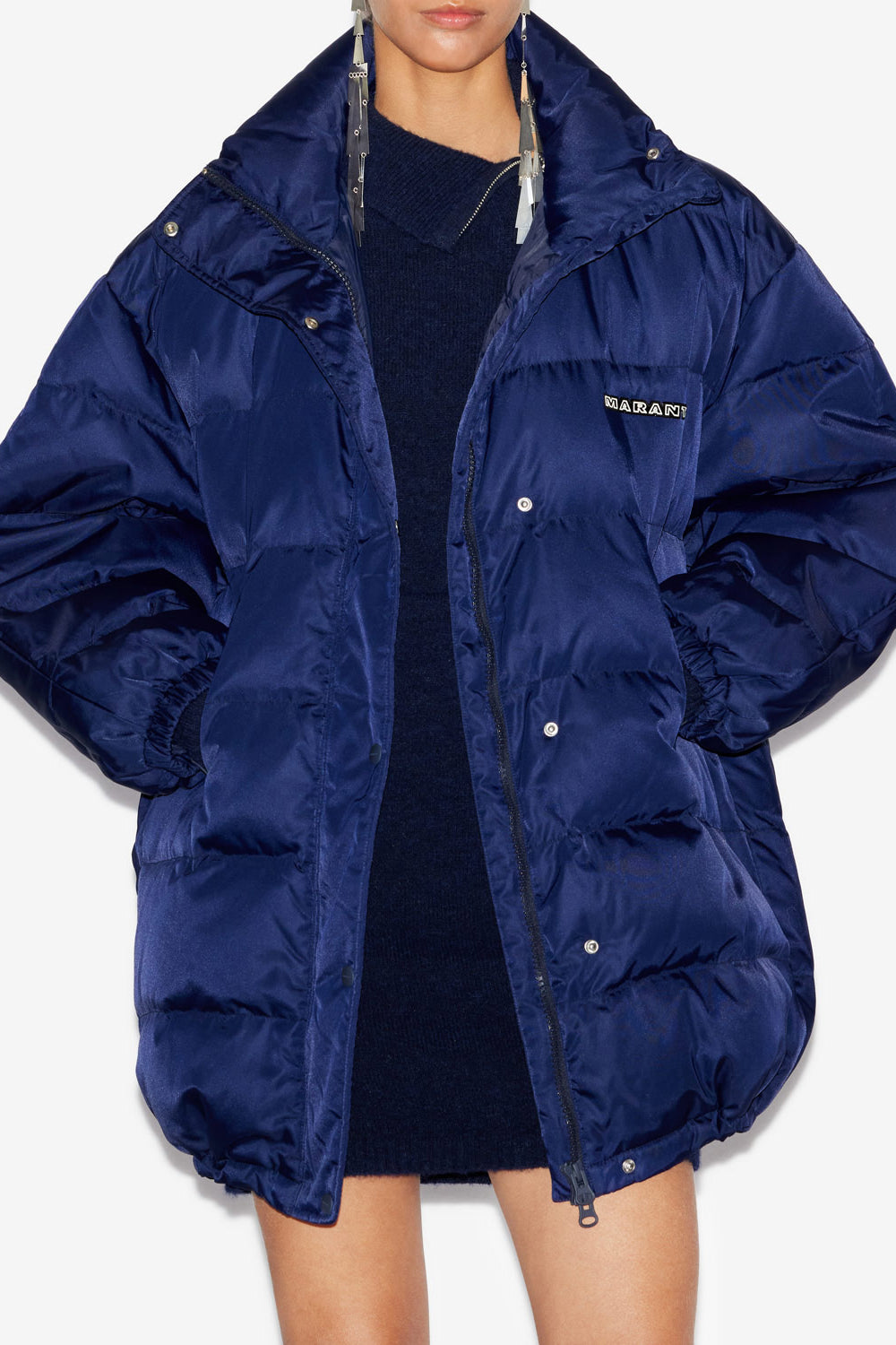 Cappotto in piumino belize tinta unita medio-lungo - Midnight - Woman - 4