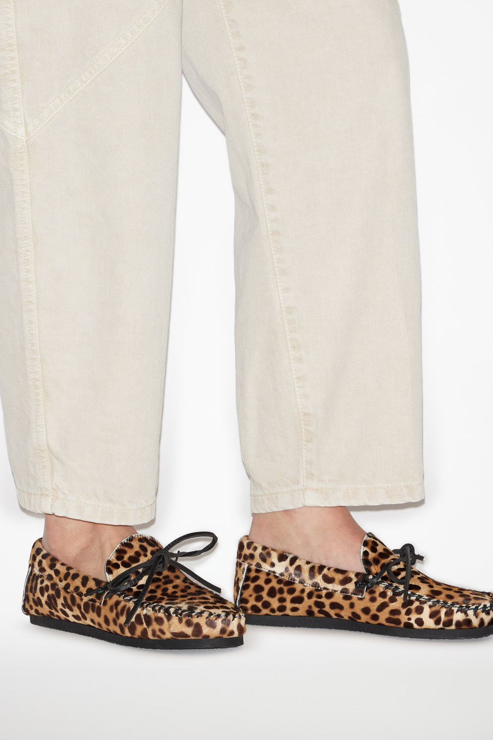 Mocassins en cuir imprimé fitza - Léopard - Woman - 5