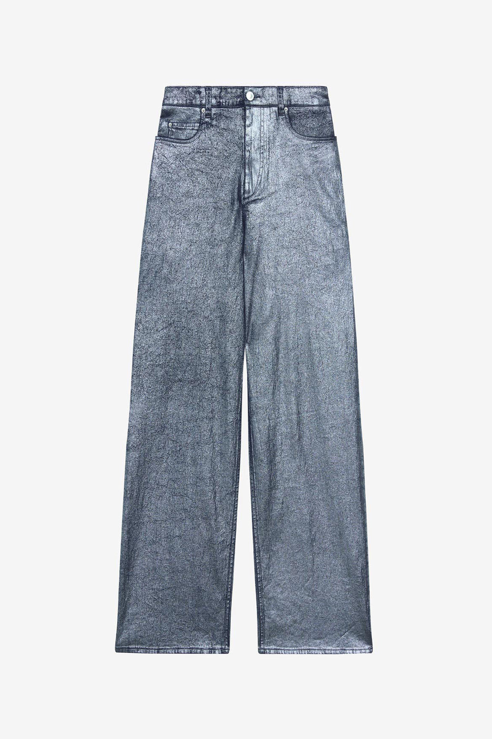 Cover メタリックデニムジーンズ - 銀 - Woman - 1