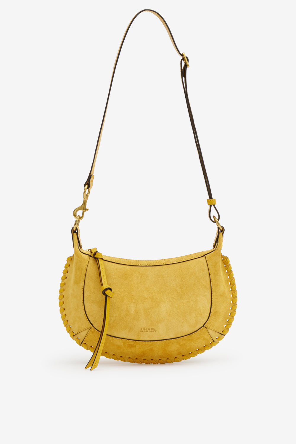 Borsetta oskan moon in pelle di vitello scamosciata intrecciata - Saffron - Woman - 5