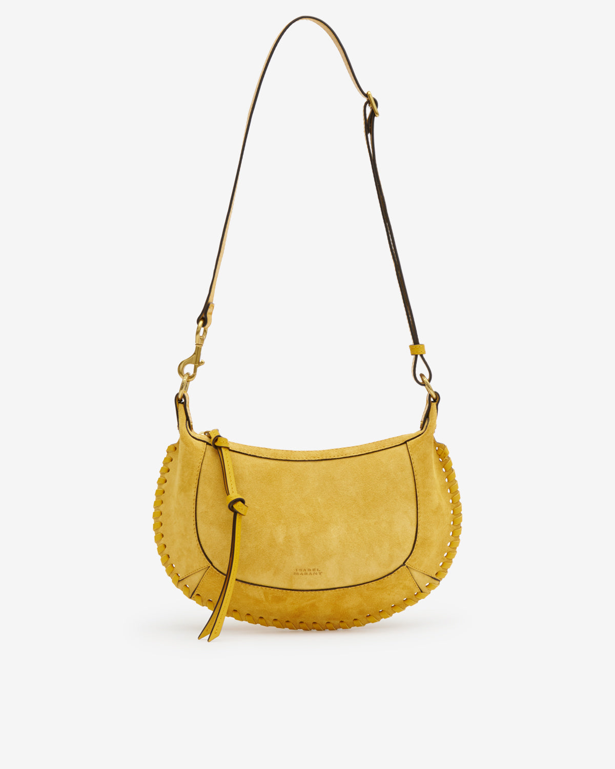 Borsetta oskan moon in pelle di vitello scamosciata intrecciata - Saffron - Woman - 5