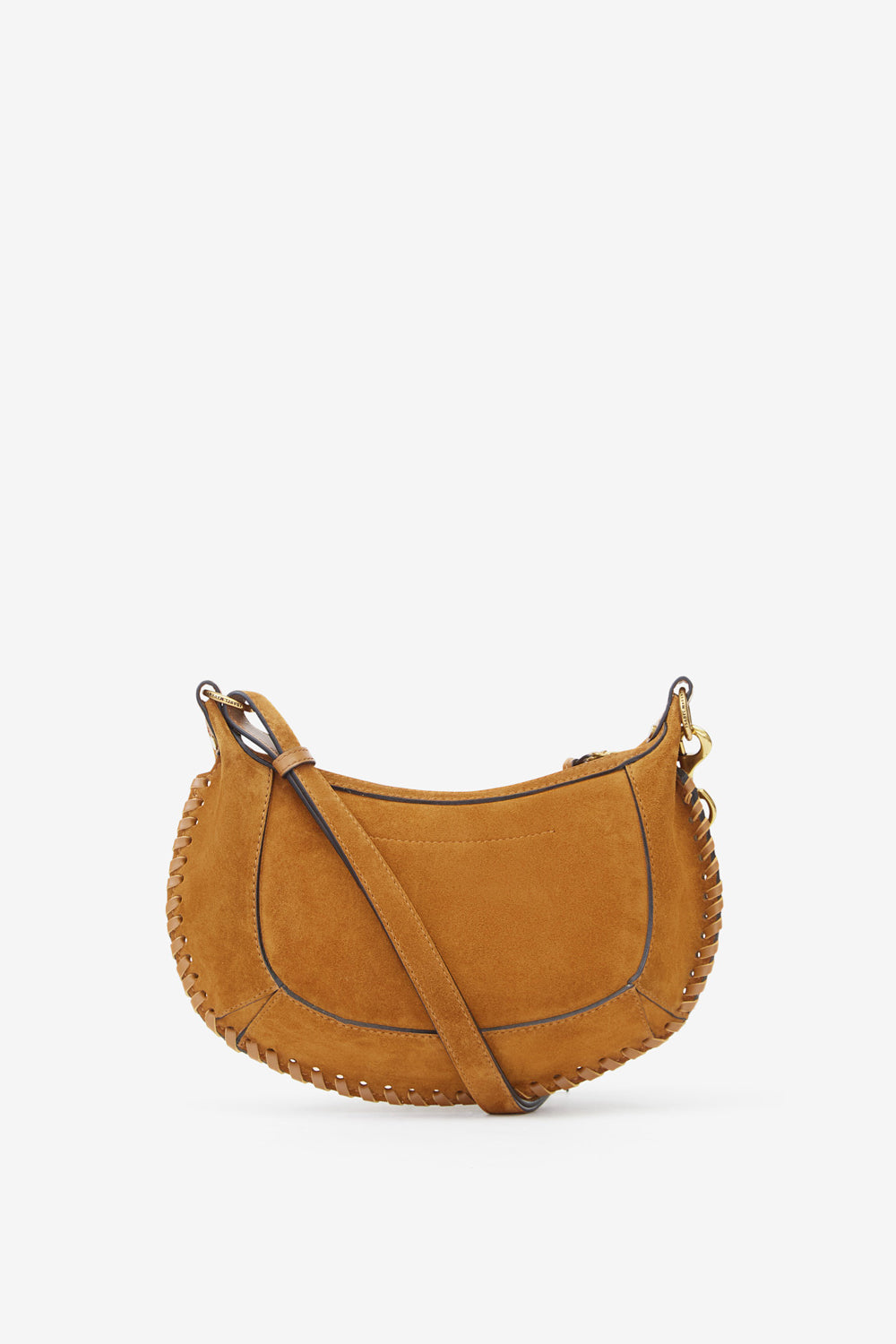 Sac porté épaule en cuir de veau velours tressé oskan moon - Cognac - Woman - 2