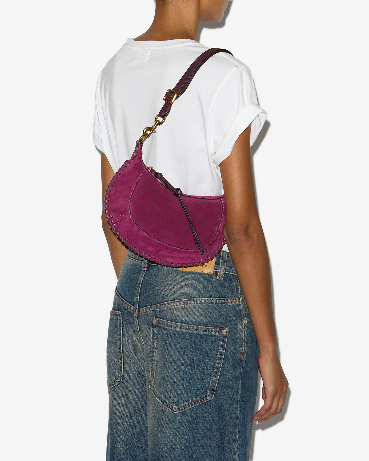 Oskan moon bag Woman Plum 3