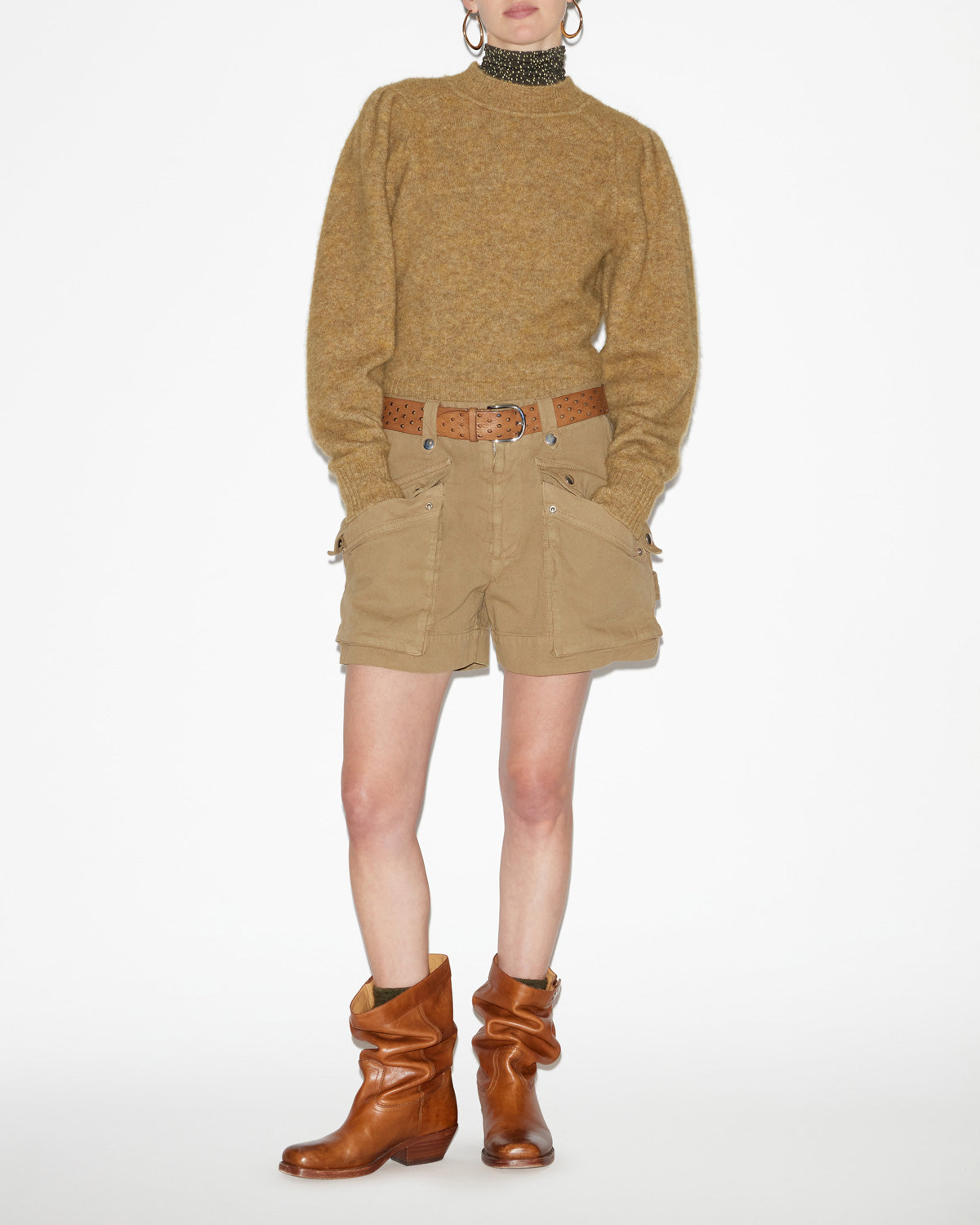 Onnie 無地アルパカニット セーター - Honey - Woman - 1