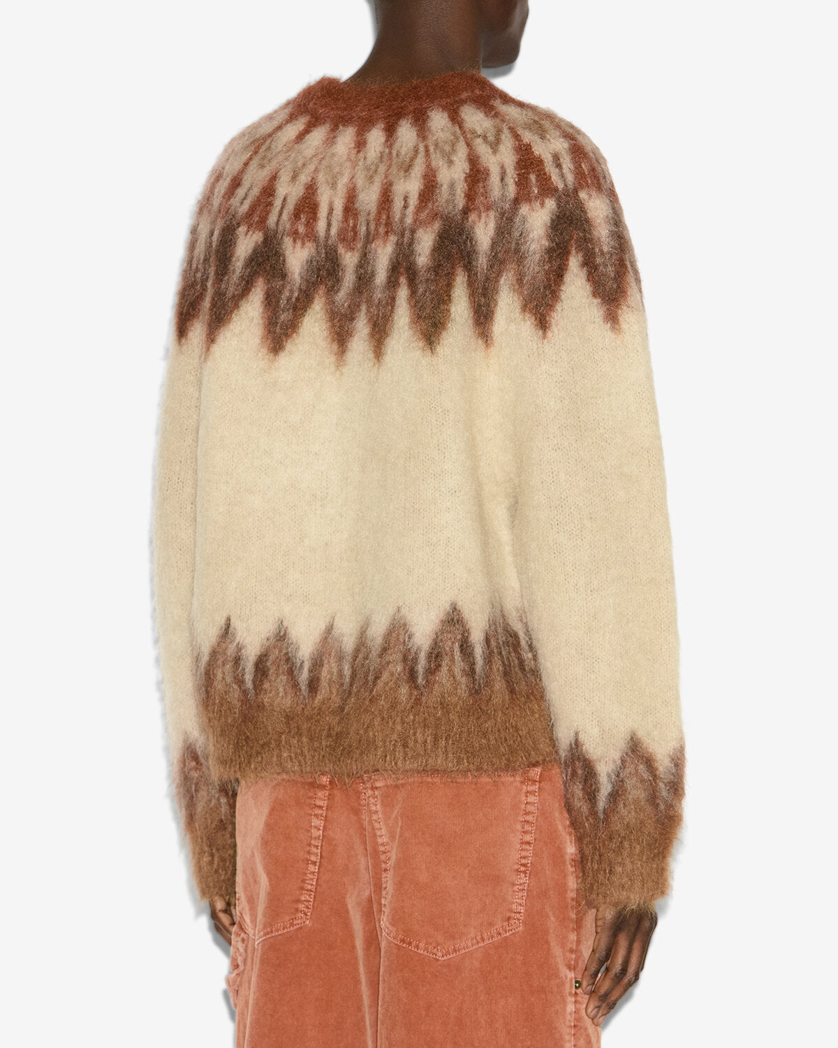 Jersey nicolas de mohair con motivos fair island - Naranja - Man - 4