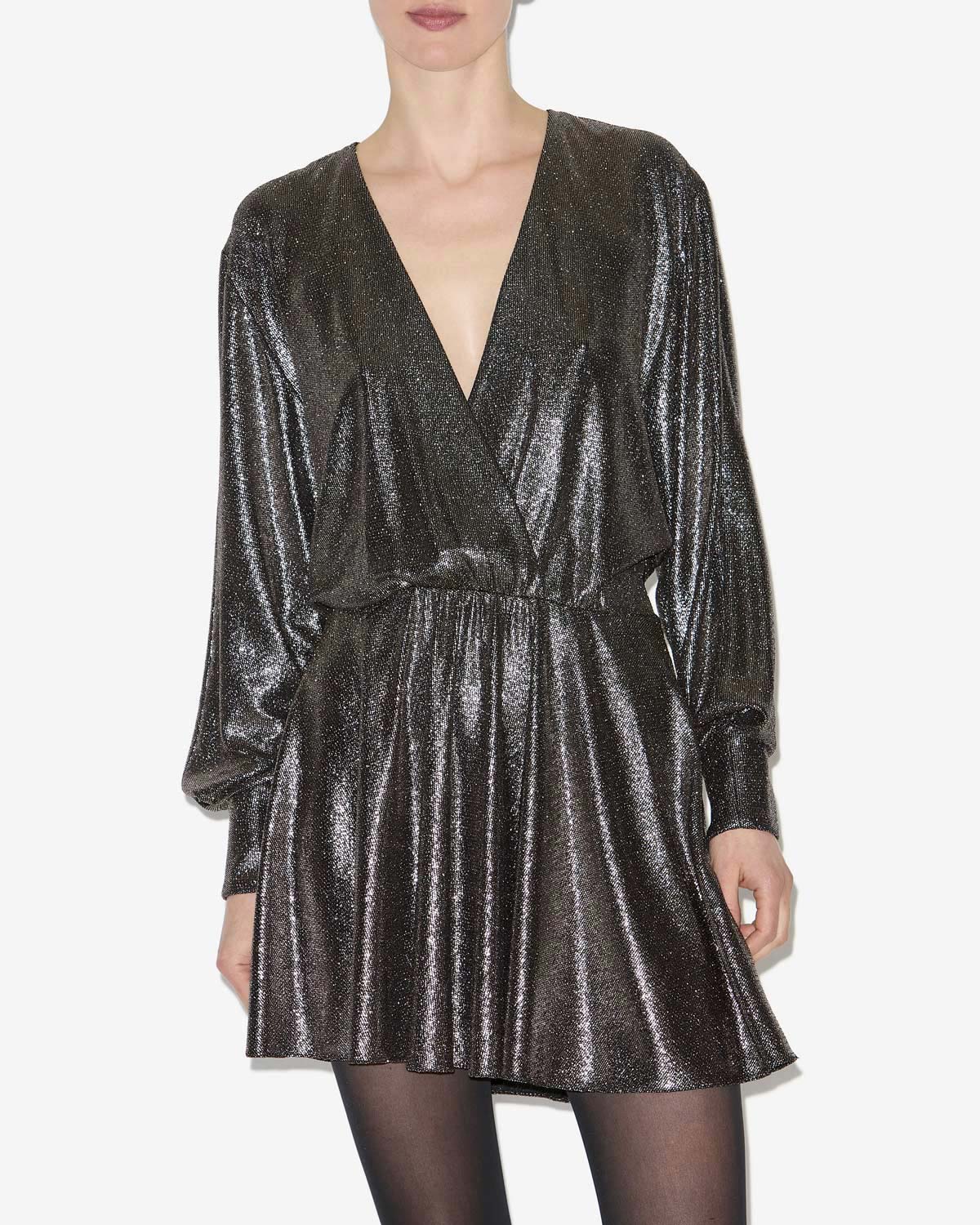 Vestido alexane Woman Metallic black 5