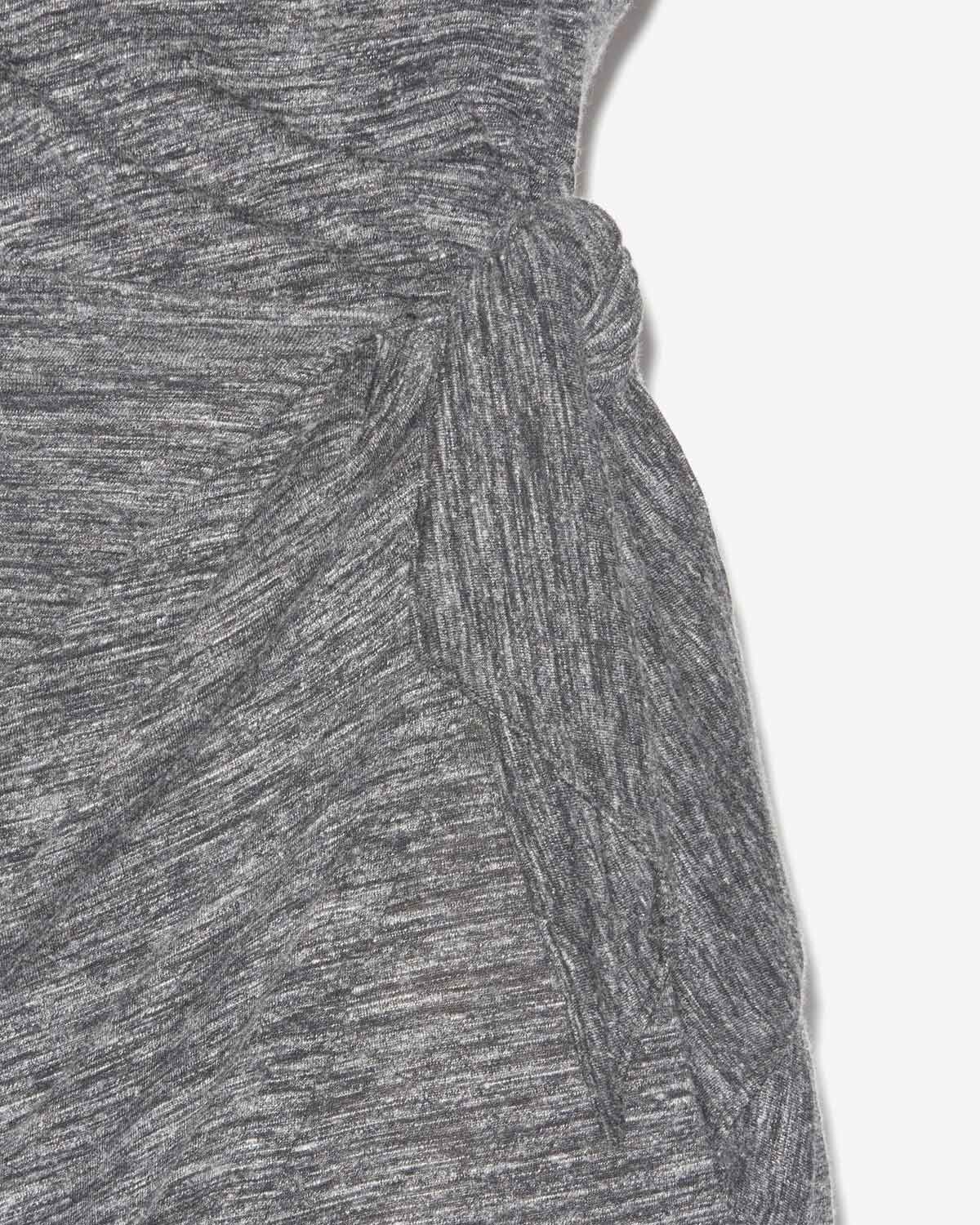 Vestido lisy drapeado de punto liso - Anthracite - Woman - 2