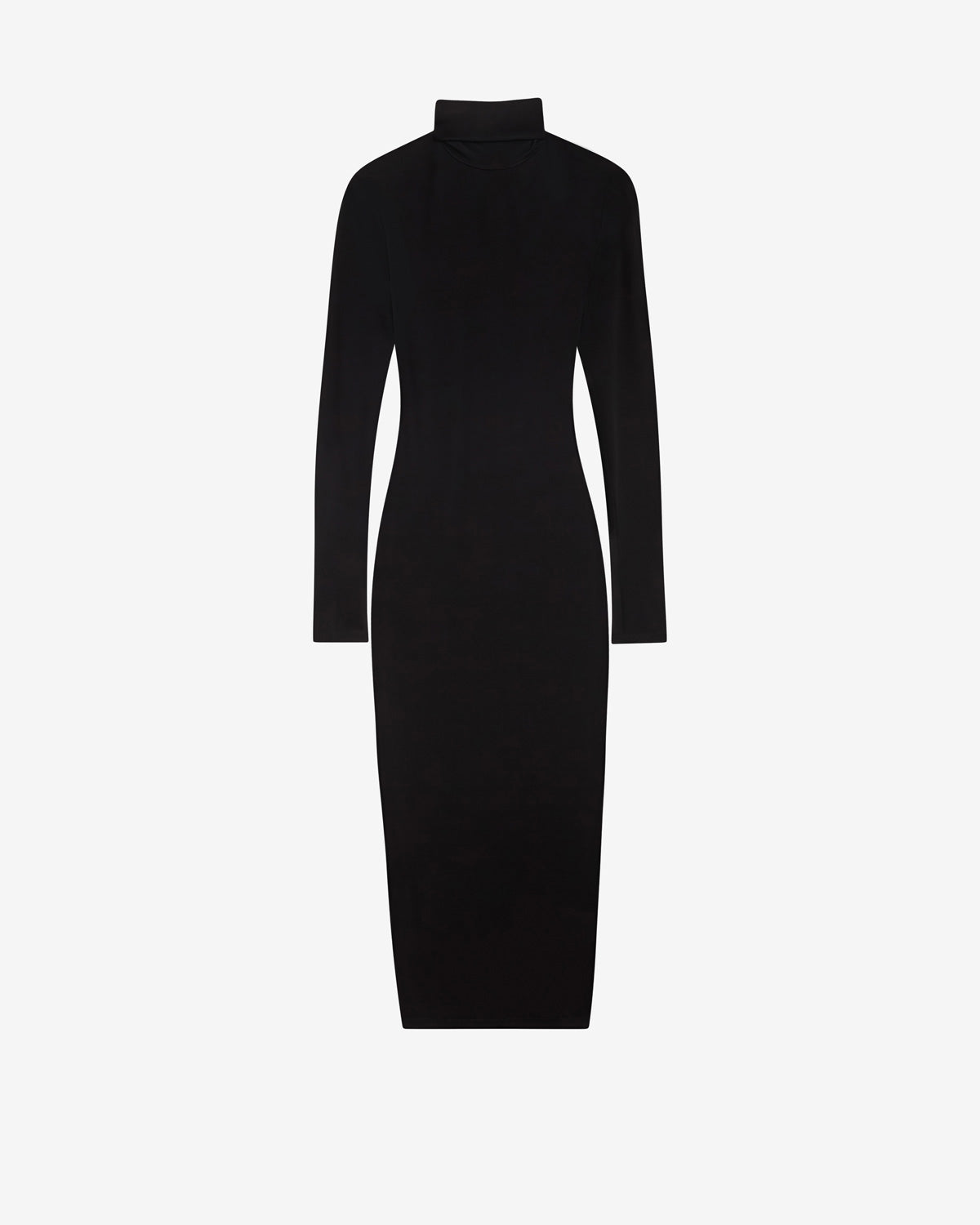 Vanessa roll neck dress in plain-colored jersey - Black - Woman - 4
