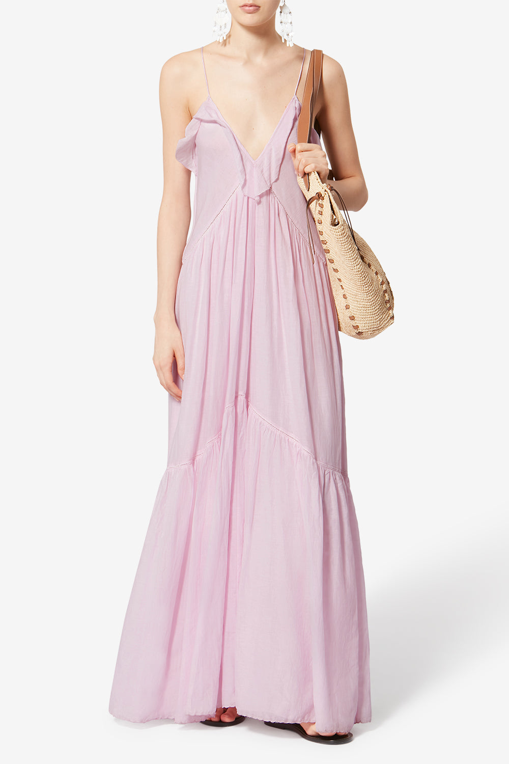 Vasma strappy cotton voile dress - Light pink - Woman - 2