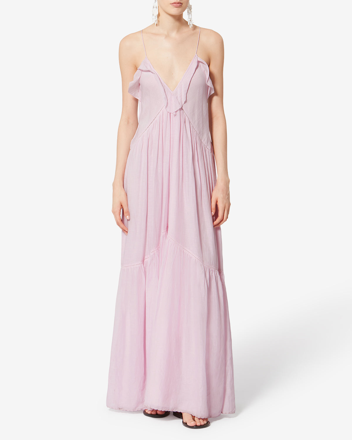 Robe à bretelles vasma en voile de coton - Rose clair - Woman - 5