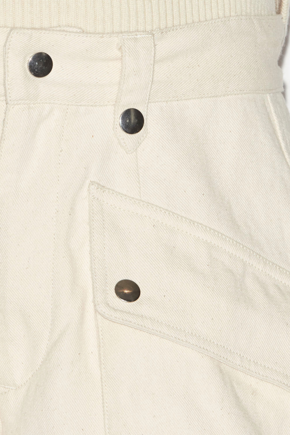 Shorts jemmy in stile workwear in cotone tinta unita - Ecru - Woman - 3