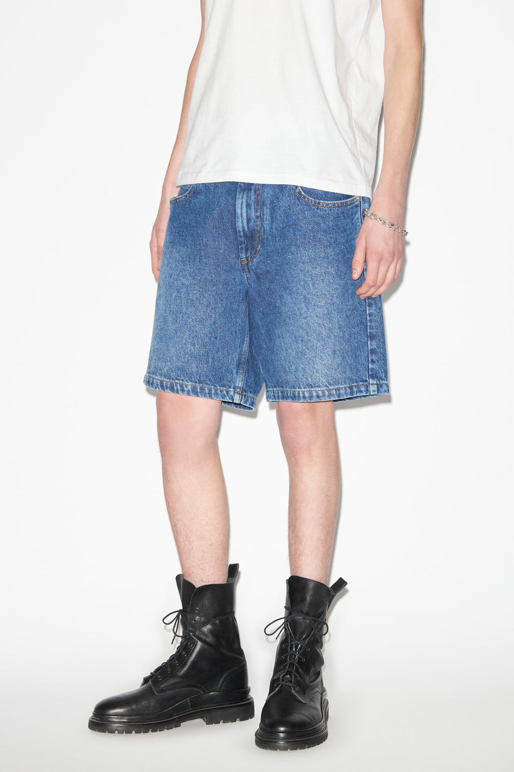 Short court en denim jerryli - Bleu - Man - 4