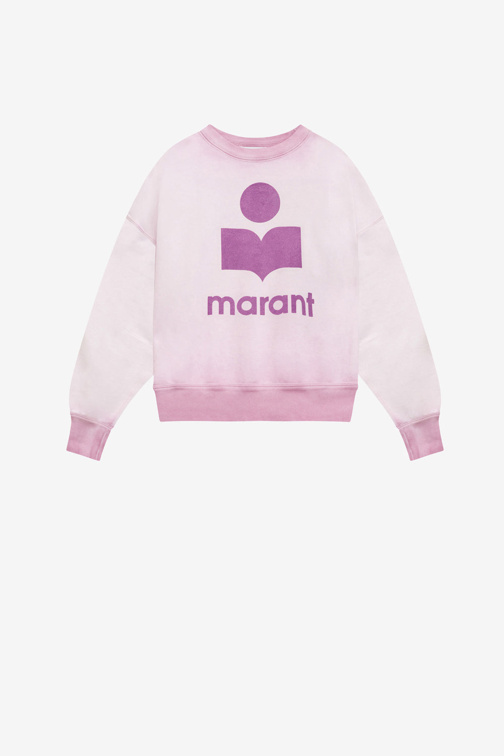 Sudadera mobyli de algodón desgastado con logotipo - Lilac - Woman - 1