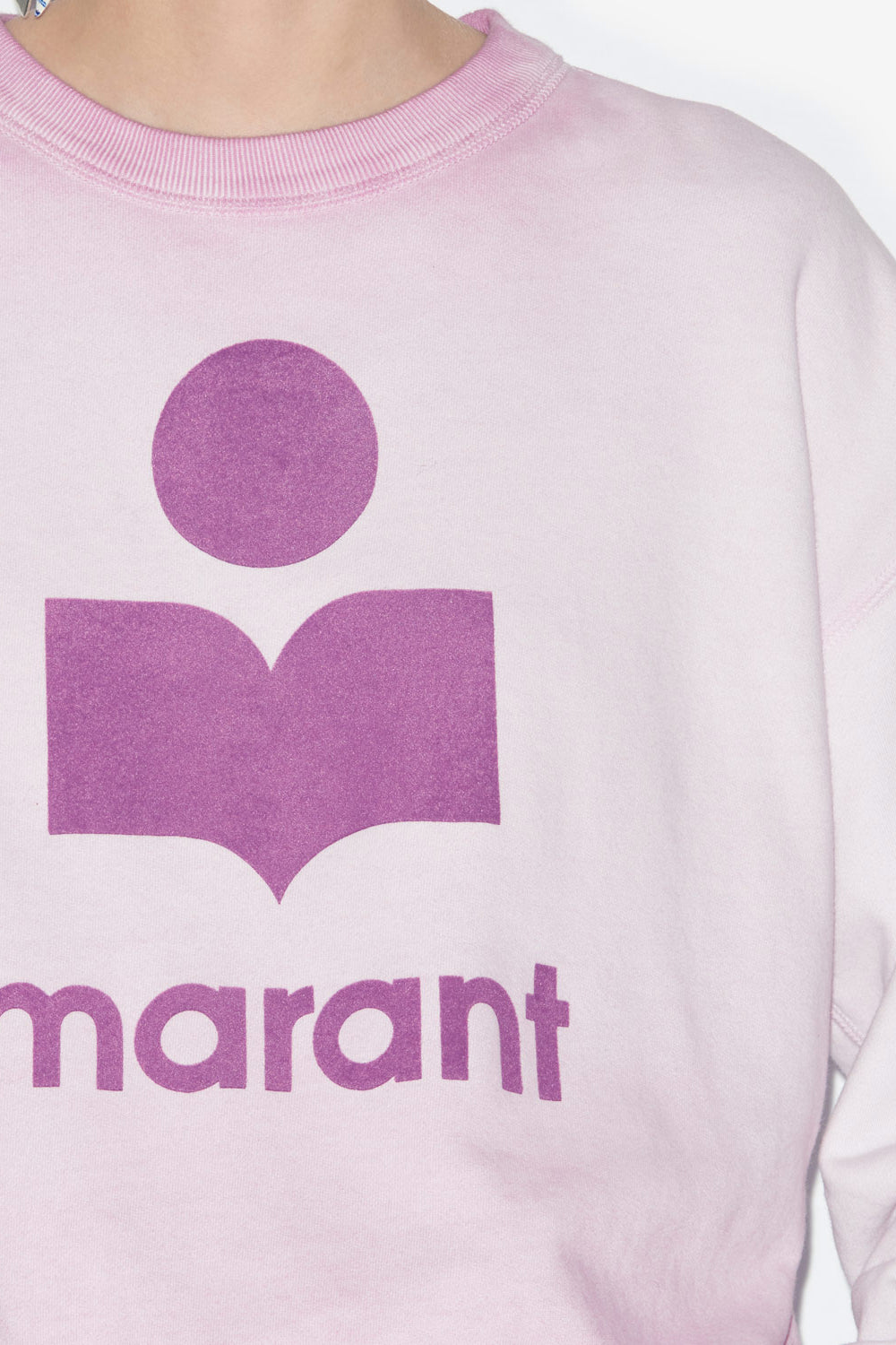 Sudadera mobyli de algodón desgastado con logotipo - Lilac - Woman - 3