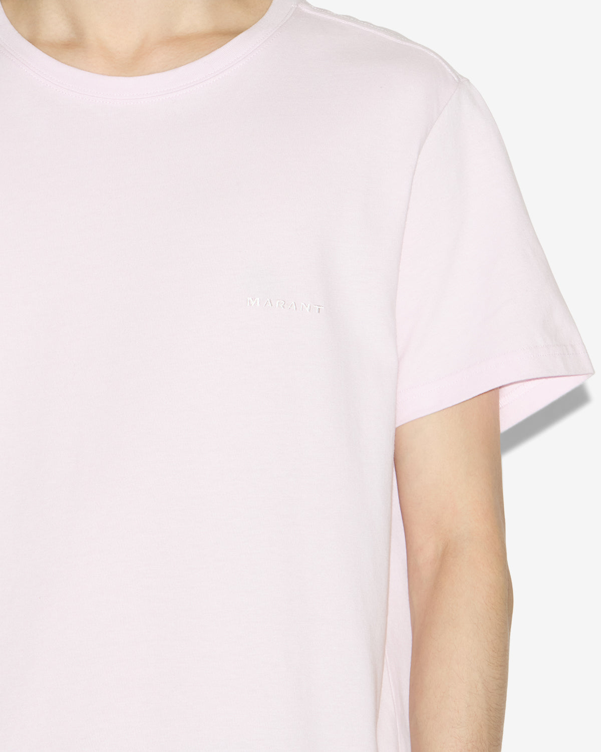T-shirt a maniche corte zafferh in cotone a tinta unita - Faded pink - Man - 2