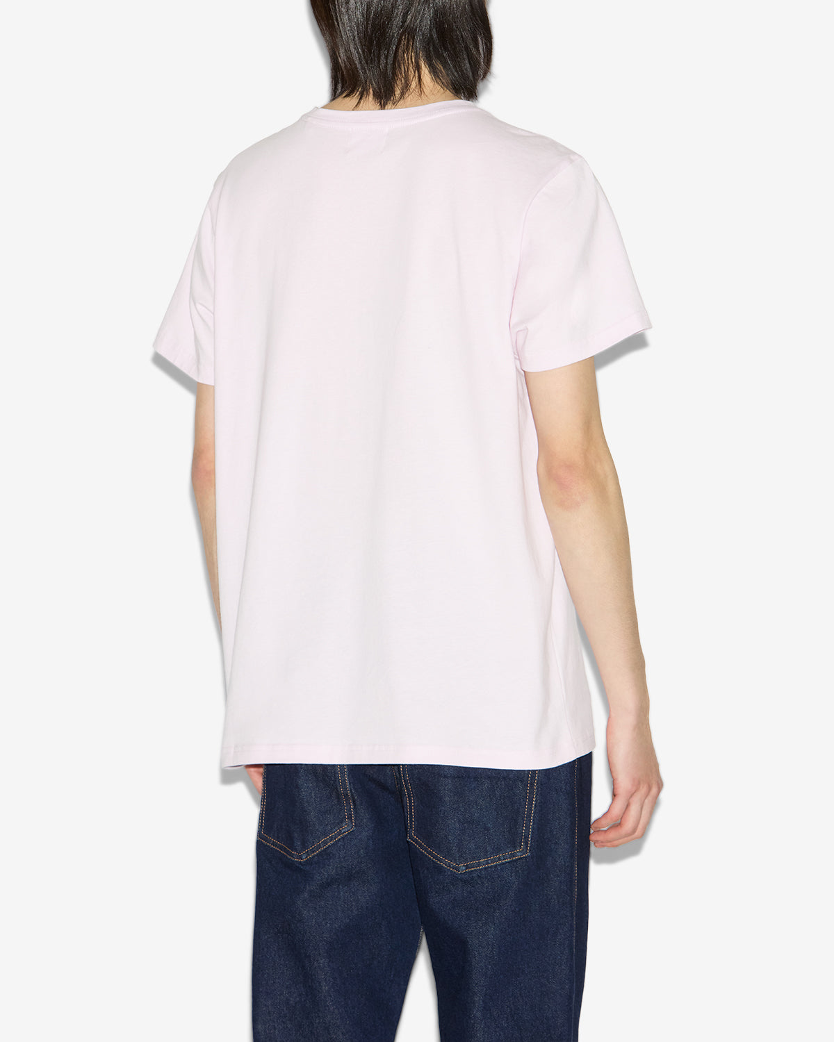 T-shirt a maniche corte zafferh in cotone a tinta unita - Faded pink - Man - 4