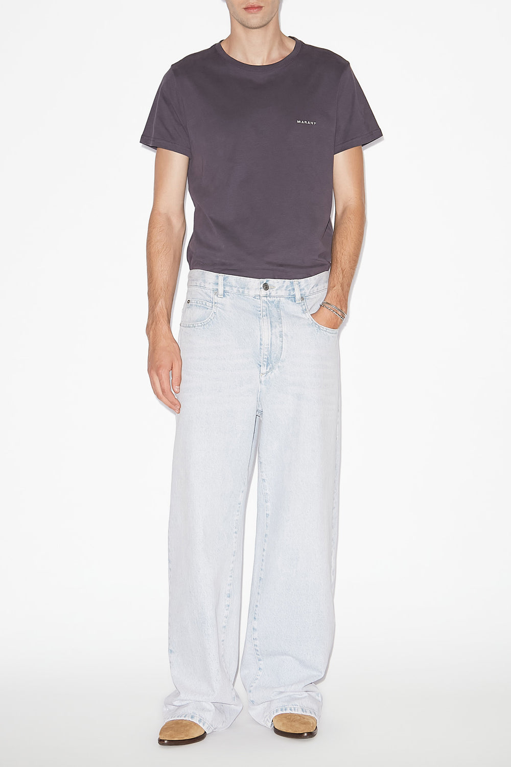 Zafferh 無地 コットン 半袖tシャツ - Faded night - Man - 2