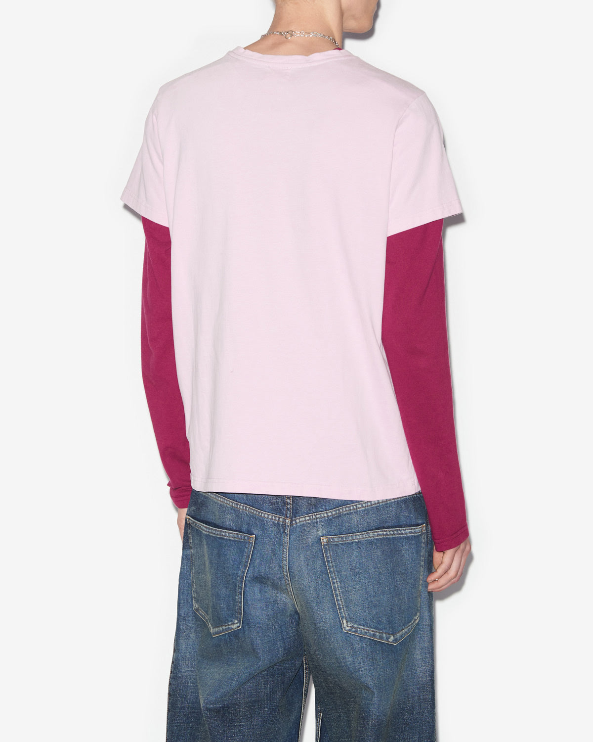 Zafferh tシャツ Man Light pink 3