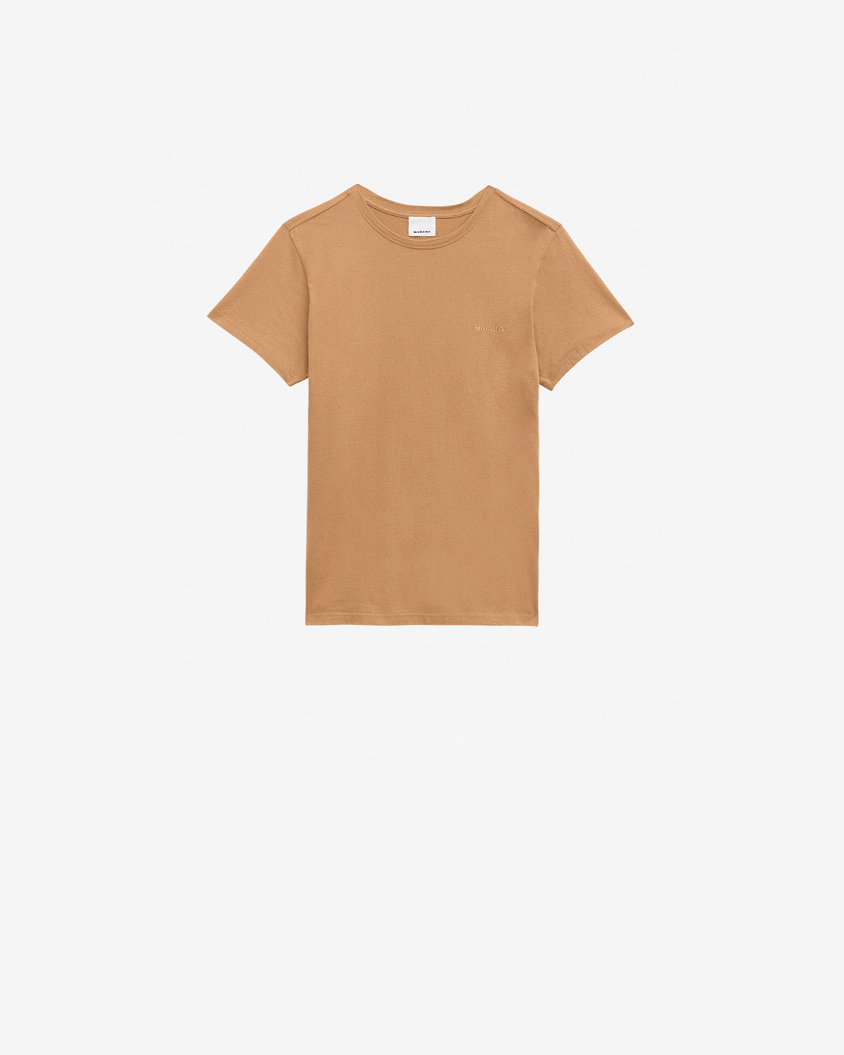 T-shirt a maniche corte zafferh in cotone a tinta unita - Camel - Man - 5