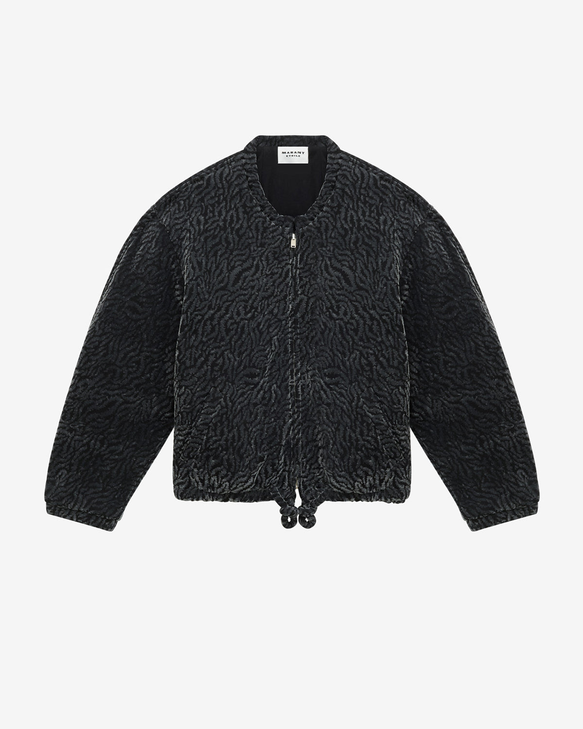 Veste bomber abelina en velours dévoré - Noir métallique - Woman - 5