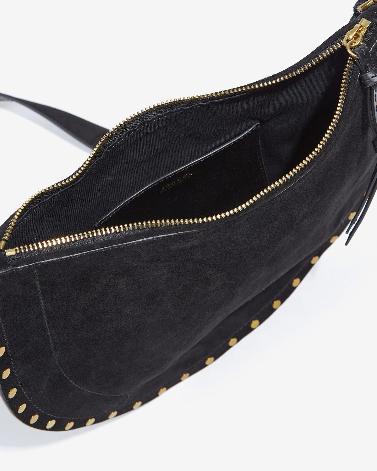 Sac oskan soft zip en cuir de veau velours - Noir - Woman - 3