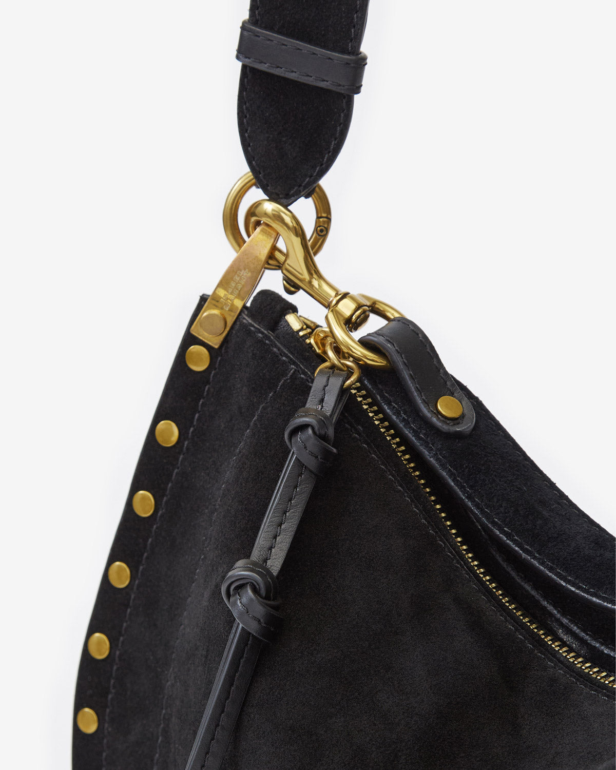 Sac oskan soft zip en cuir de veau velours - Noir - Woman - 8