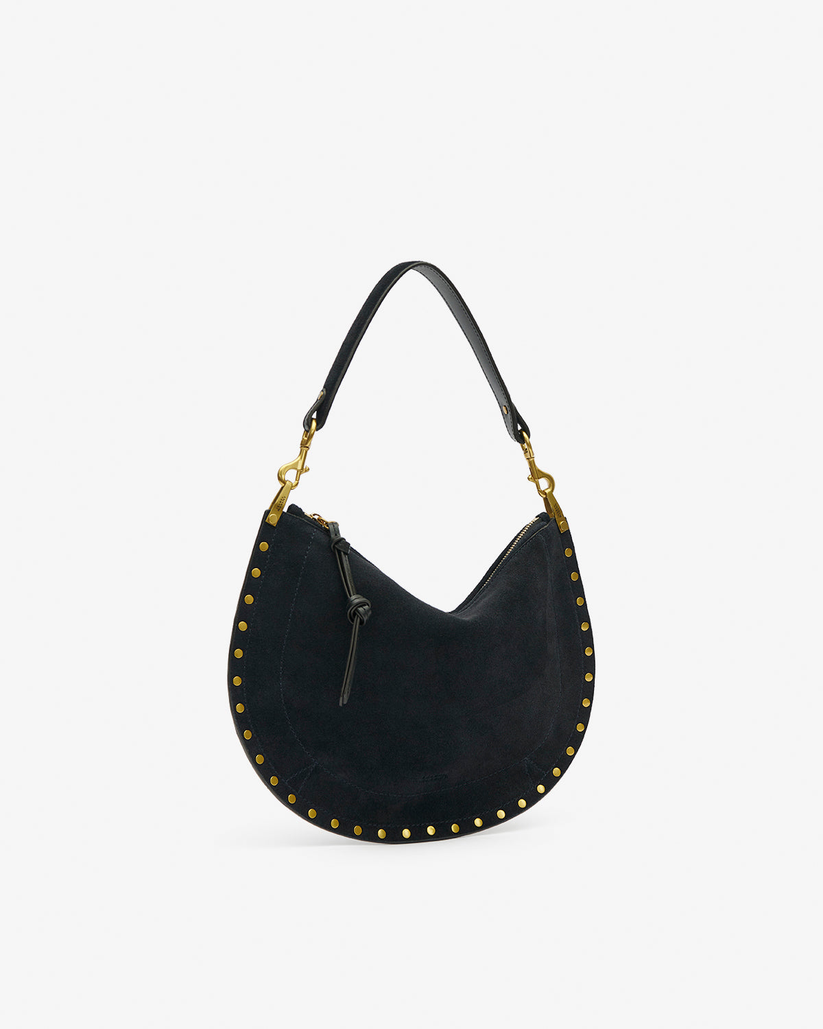 Bolso de mano oskan hobo zip de piel de ante de becerro trenzada - Dark midnight - Woman - 5