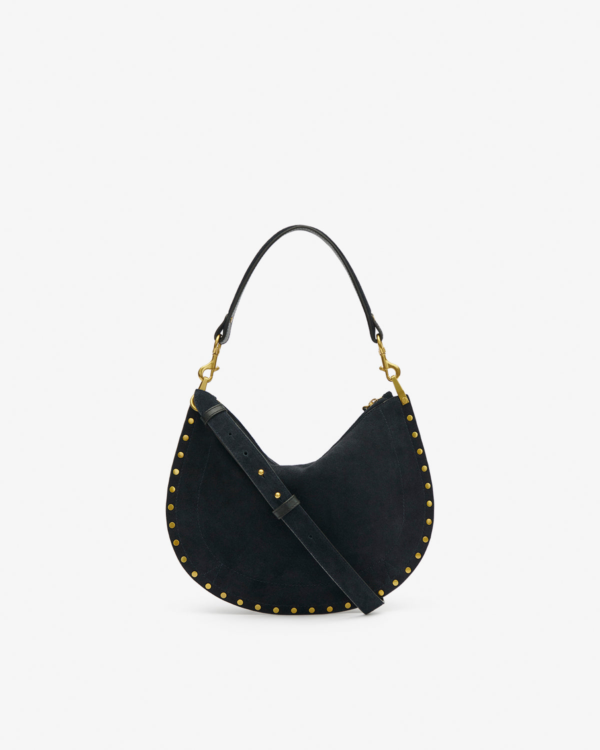 Bolso de mano oskan hobo zip de piel de ante de becerro trenzada - Dark midnight - Woman - 2