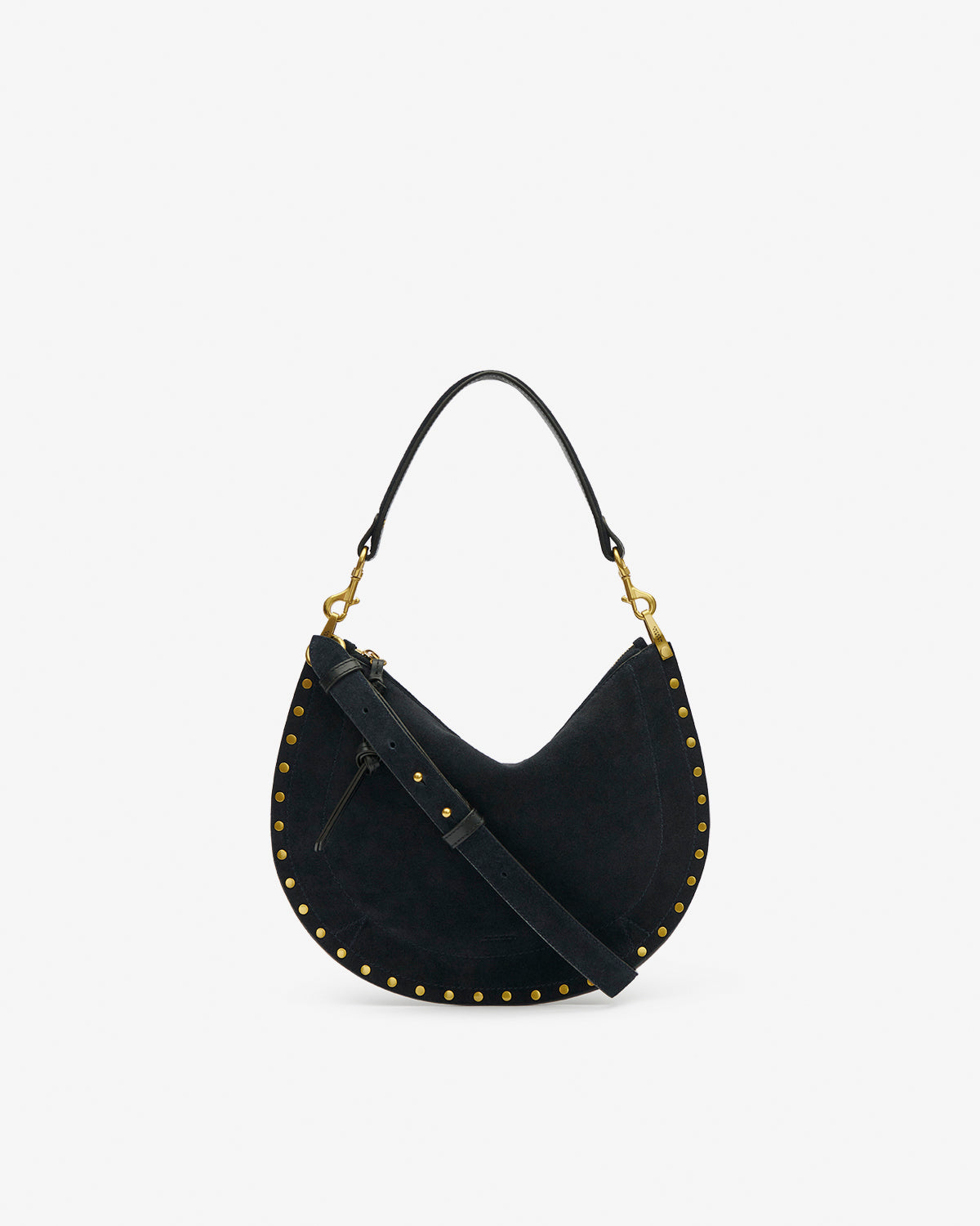 Bolso de mano oskan hobo zip de piel de ante de becerro trenzada - Dark midnight - Woman - 1