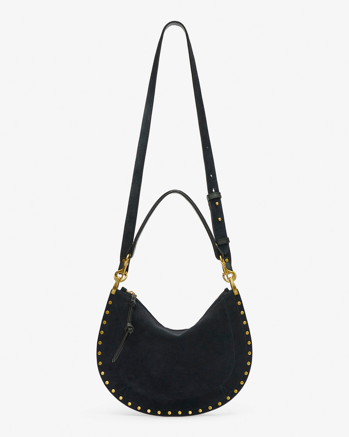 Bolso de mano oskan hobo zip de piel de ante de becerro trenzada - Dark midnight - Woman - 6