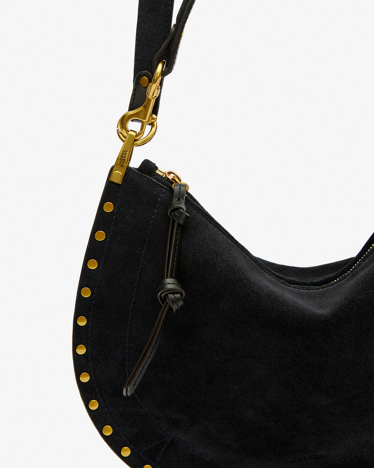 Bolso de mano oskan hobo zip de piel de ante de becerro trenzada - Dark midnight - Woman - 3